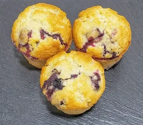 Muffins de arándanos caseros